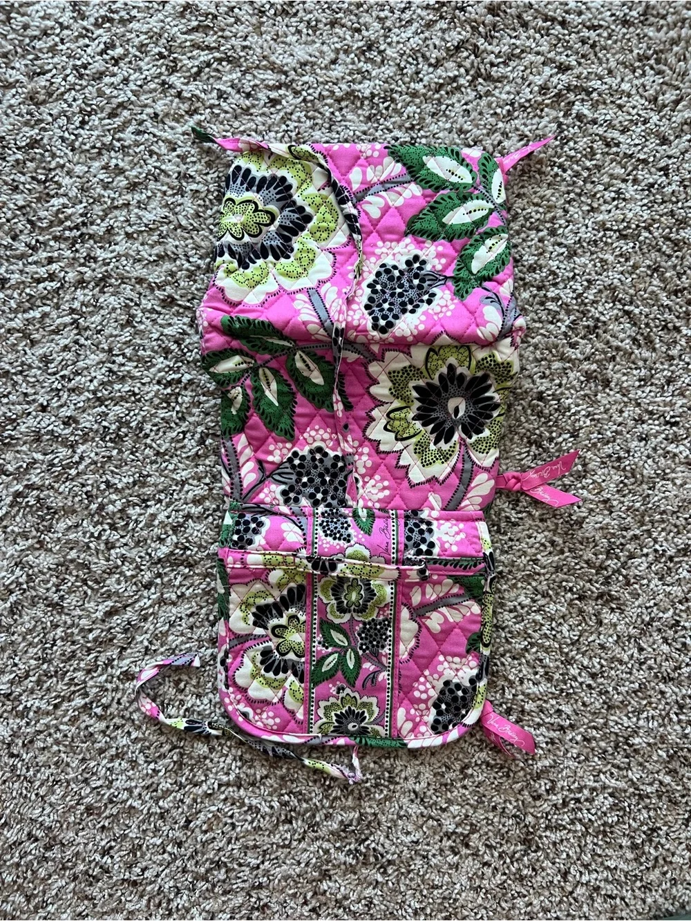 Vera Bradley Pink Quilted Floral travel beauty Bag